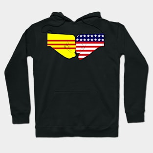 South Vietnam & USA Fist Bump Patriot Flag Series Hoodie